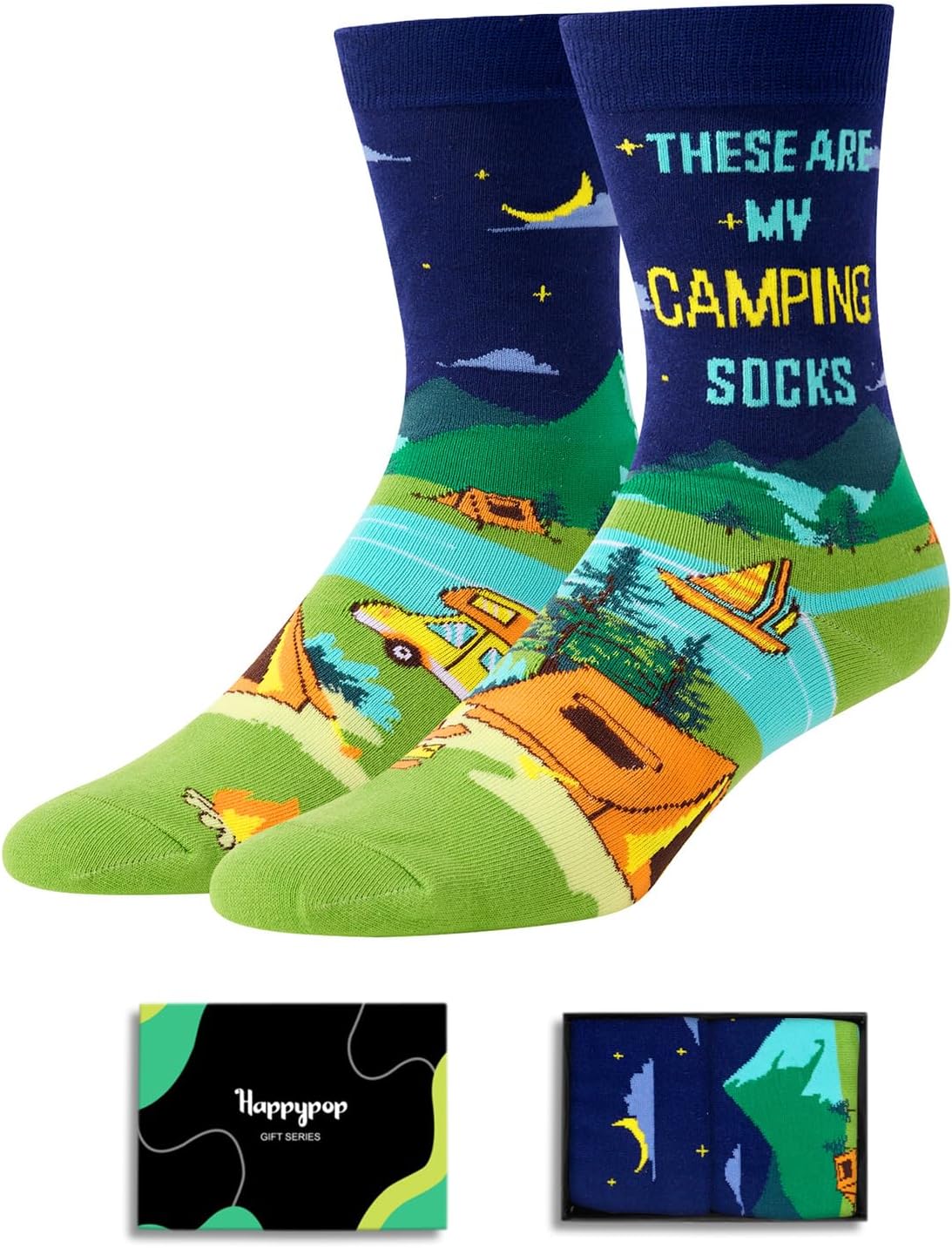 Novelty Men's Socks - Fun Camp Golf Bowl Gifts