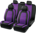 Leather Car Seat Cover Full Set - Universal Fit Purple