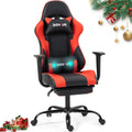 Gaming Chair with Footrest Massage and Lumbar Support - Ergonomic High