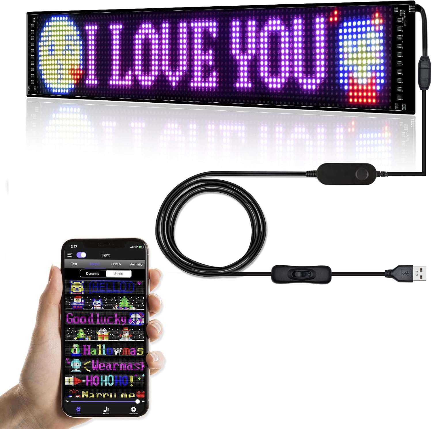 GOTUS Programmable LED Sign: Flexible Digital Display