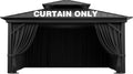 Outdoor Gazebo Curtain Replacement 4-Panel Sidewalls 12ft x 14ft Patio