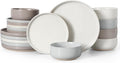 HaWare Stoneware Dinnerware Set, 18-Piece Multicolor - Durable