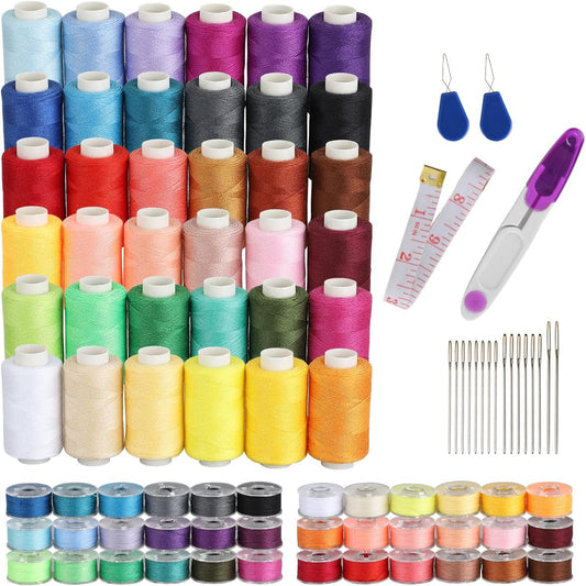Blibly Sewing Thread Kit: 72 Pcs, 500 Yards, 36 Colors