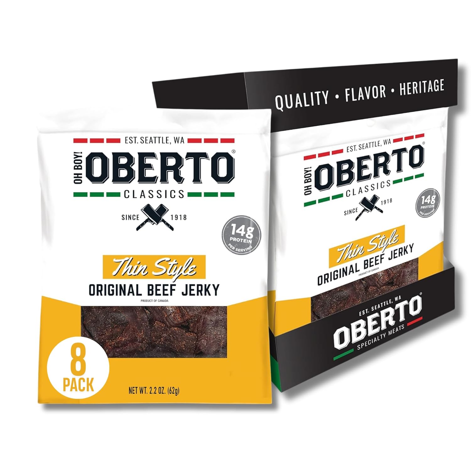 Oberto Classics Thin Style Beef Jerky - Original Flavor Snack
