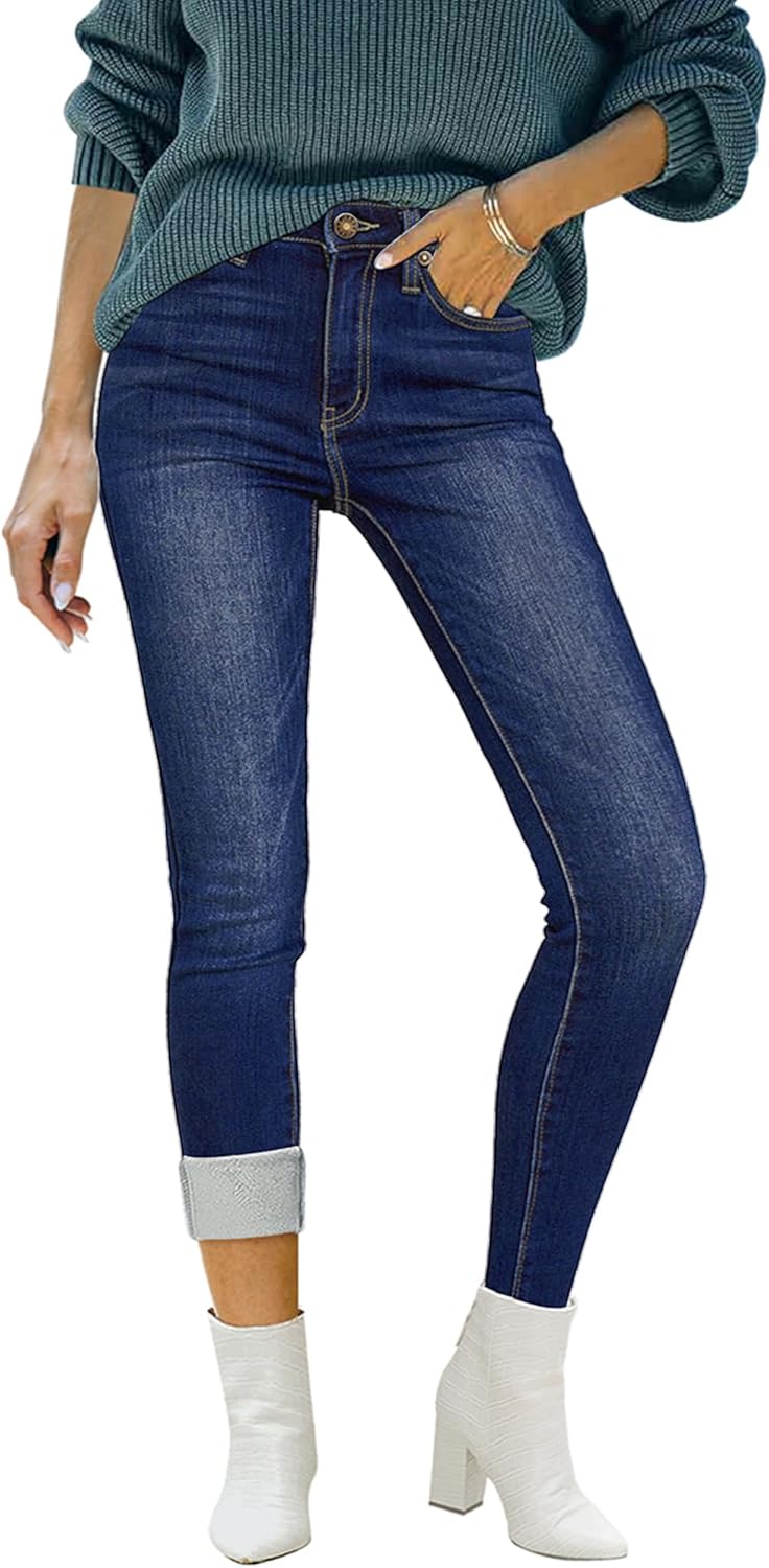 Luvamia Women's Fleece Lined Jeans for Ultimate Winter Comfort
