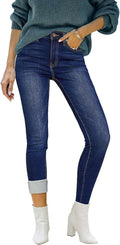 luvamia Women's Fleece Lined Jeans High Waisted Skinny - Warm Stretch