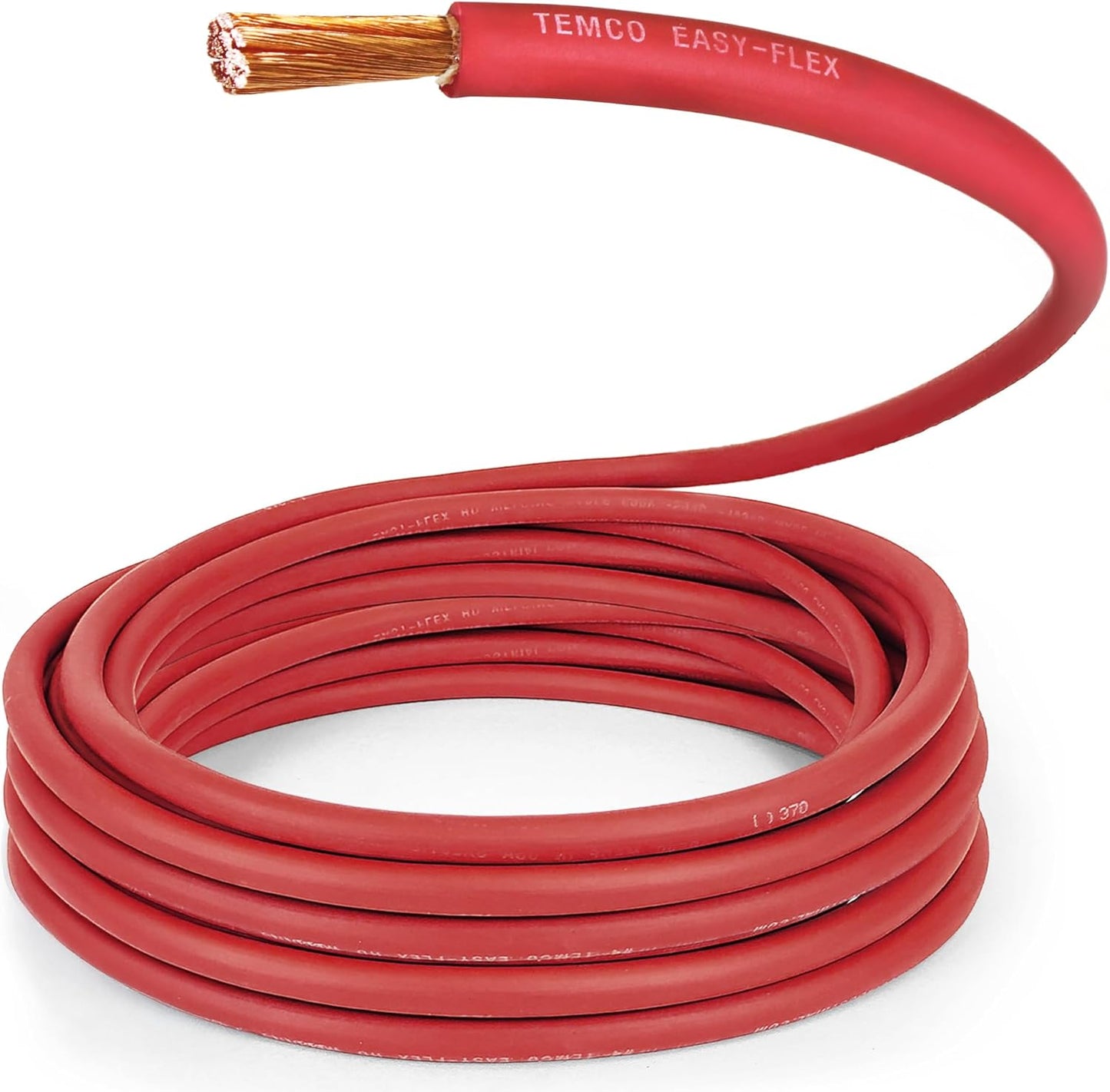 TEMCo 2 Gauge AWG 125 Ft Red Flexible Copper Welding Cable