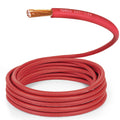 TEMCo 1 Gauge AWG 15 Ft Red Flexible Pure Copper Welding Cable - Heavy