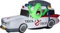 7 ft Gemmy Airblown Ghostbuster's Ecto-1 Mobile w Slimer - Yard Focal