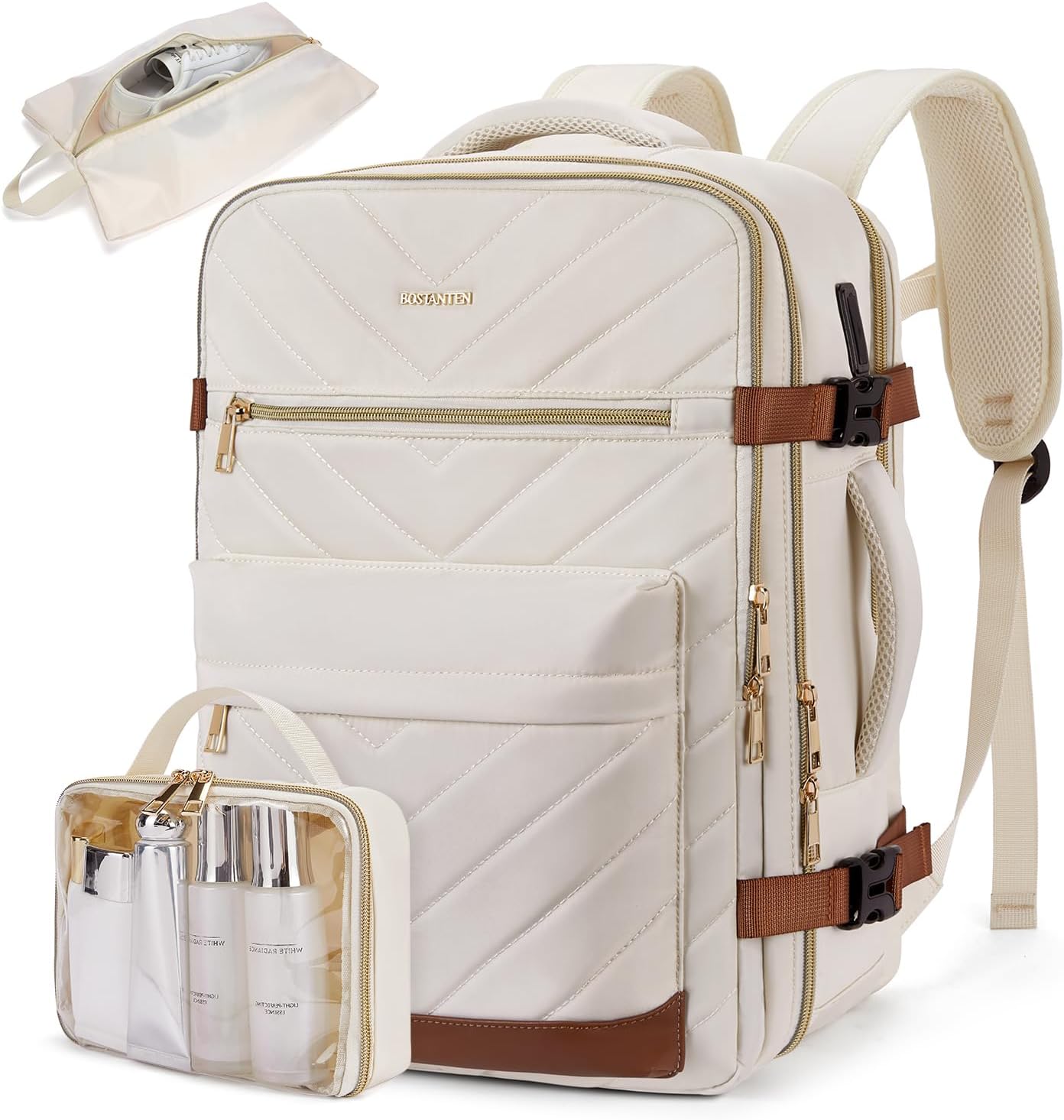 BOSTANTEN Travel Backpack for Women with USB Charging Port