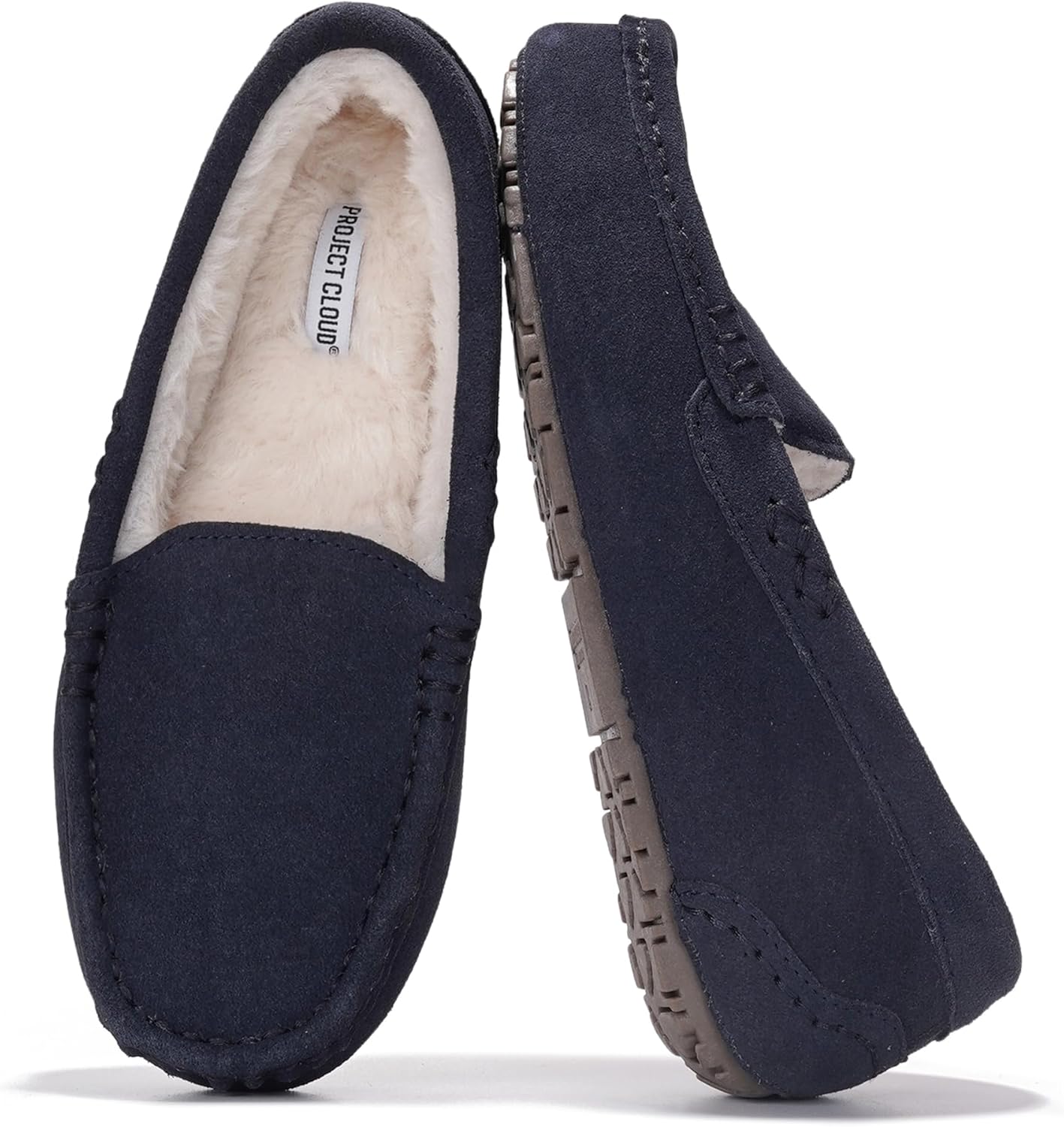Project Cloud Genuine Leather Slippers for Women with Memory Foam