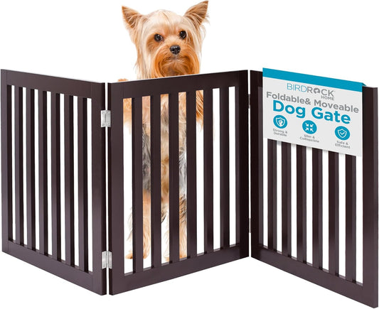 Freestanding Wooden Dog Gate for Indoor Pet Safety and Style