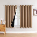 100% Blackout Curtains Cappuccino 60 x 84 in - 2 Panel Set