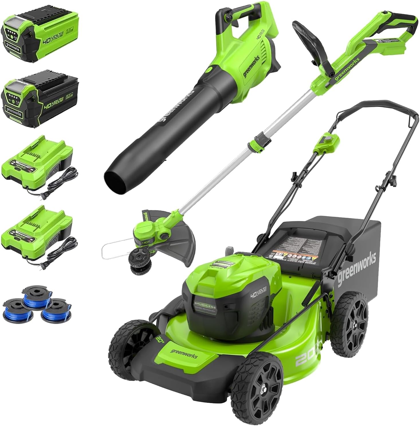 Greenworks 40V 20in Cordless Push Lawn Mower Bundle Review
