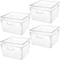 Extra Large Stackable Clear Plastic Storage Bins with Lids - Versatile