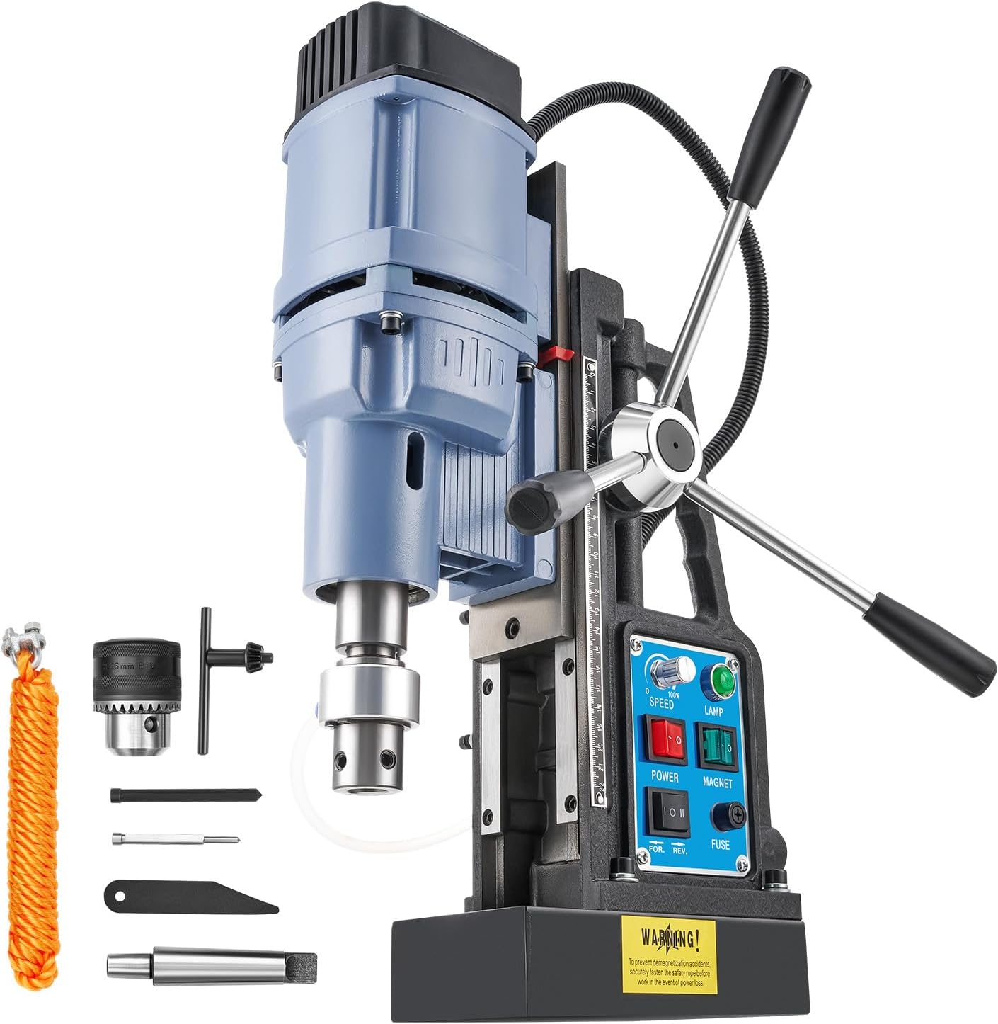 ZELCAN 1550W Mag Drill Press with 2in Dia. and 650 rpm Power