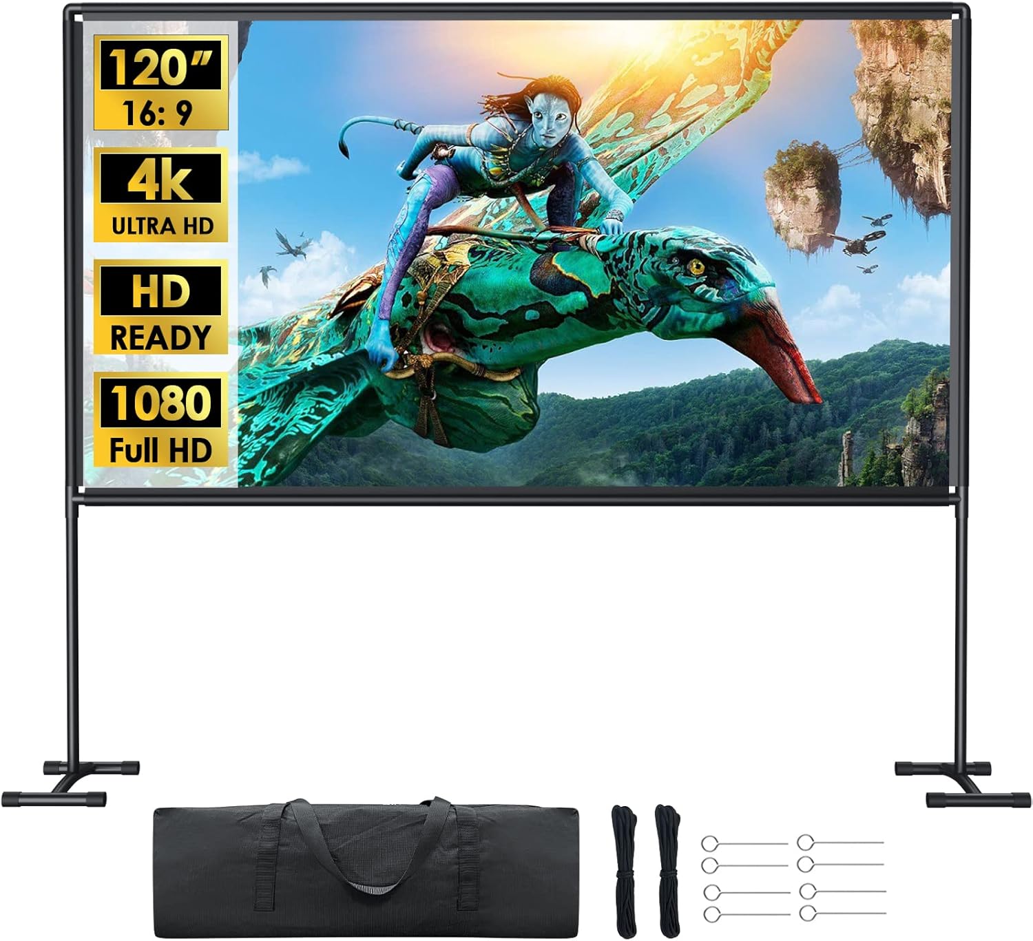 YOWHICK 120'' Foldable HD Projection Screen