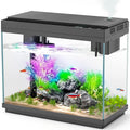 Smart Aquarium Fish Tank with Silent Pump and RGB Lights - Compact