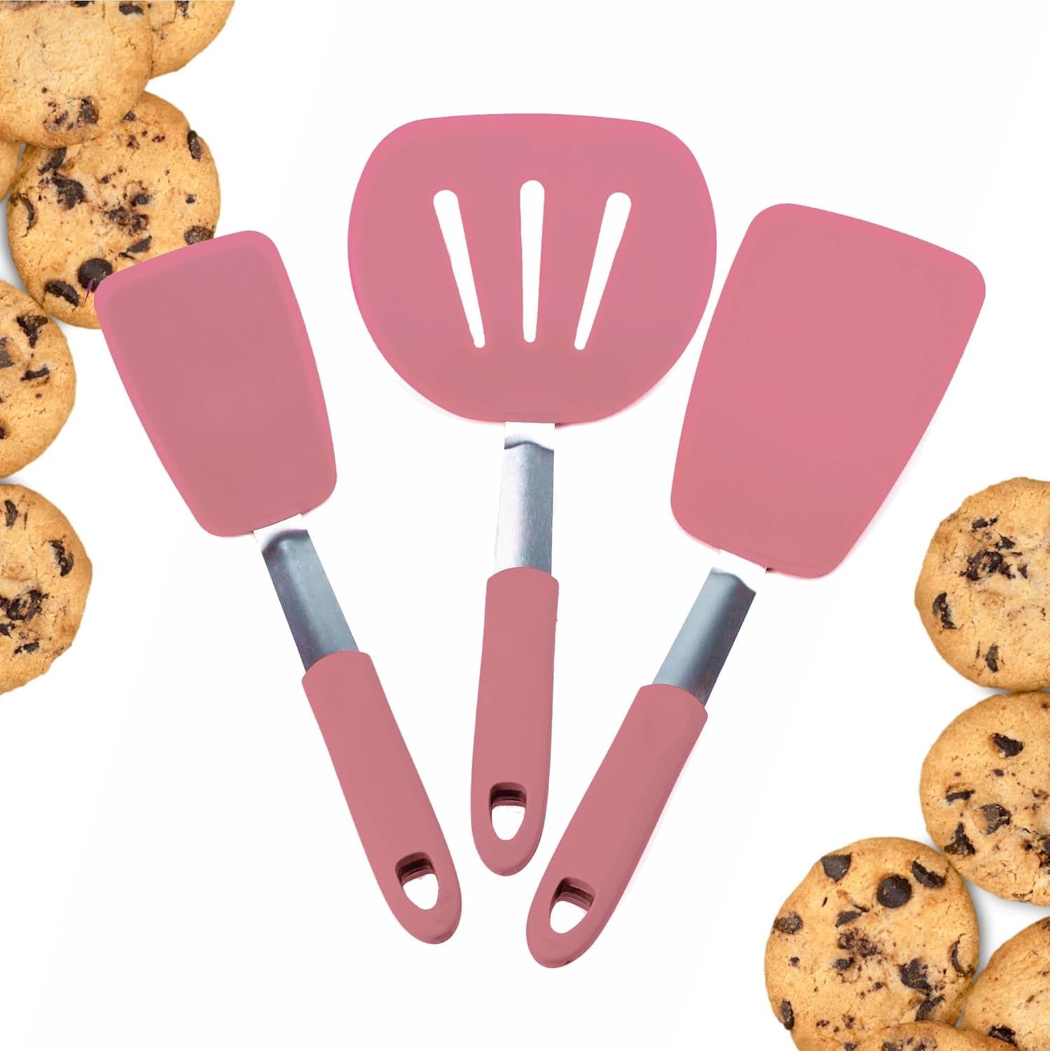 Starpack Flexible Silicone Turner Spatula Set for Cooking