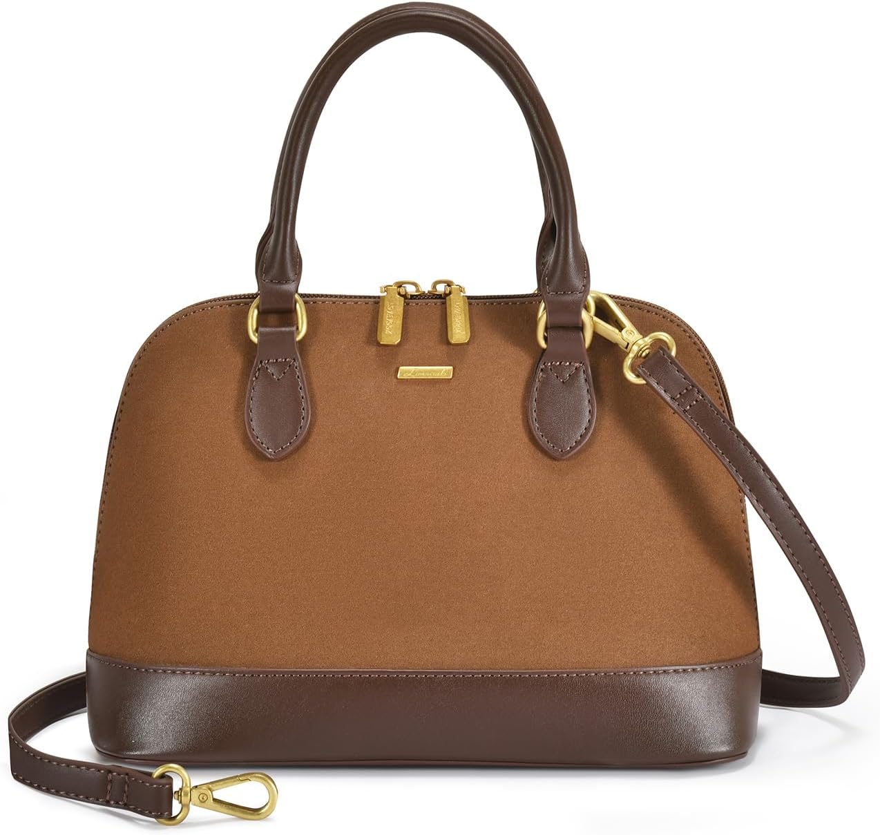 LOVEVOOK Small Crossbody Bag Classic Double Zip Top Handle Satchel
