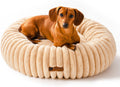 MEWOOFUN Donut Dog Bed for Small Dogs - Fluffy & Calming