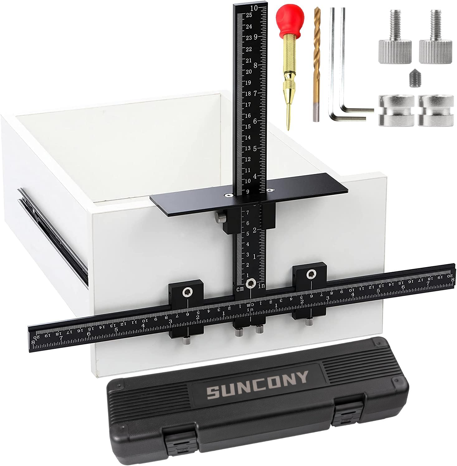 Cabinet Hardware Jig Tool for Precise Installation of Knobs