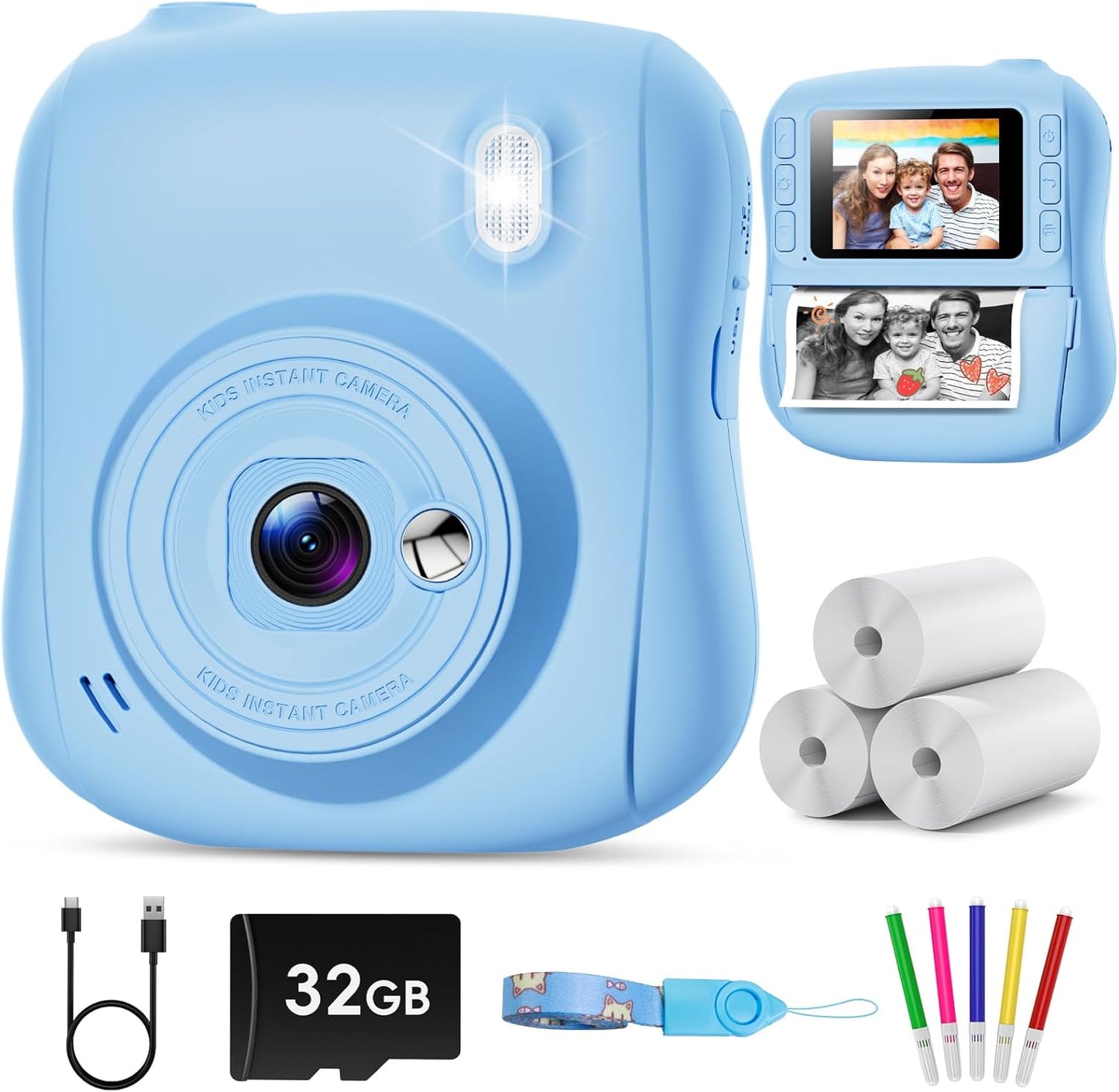 Instant Print Camera for Kids - Perfect Gift for Young Creators