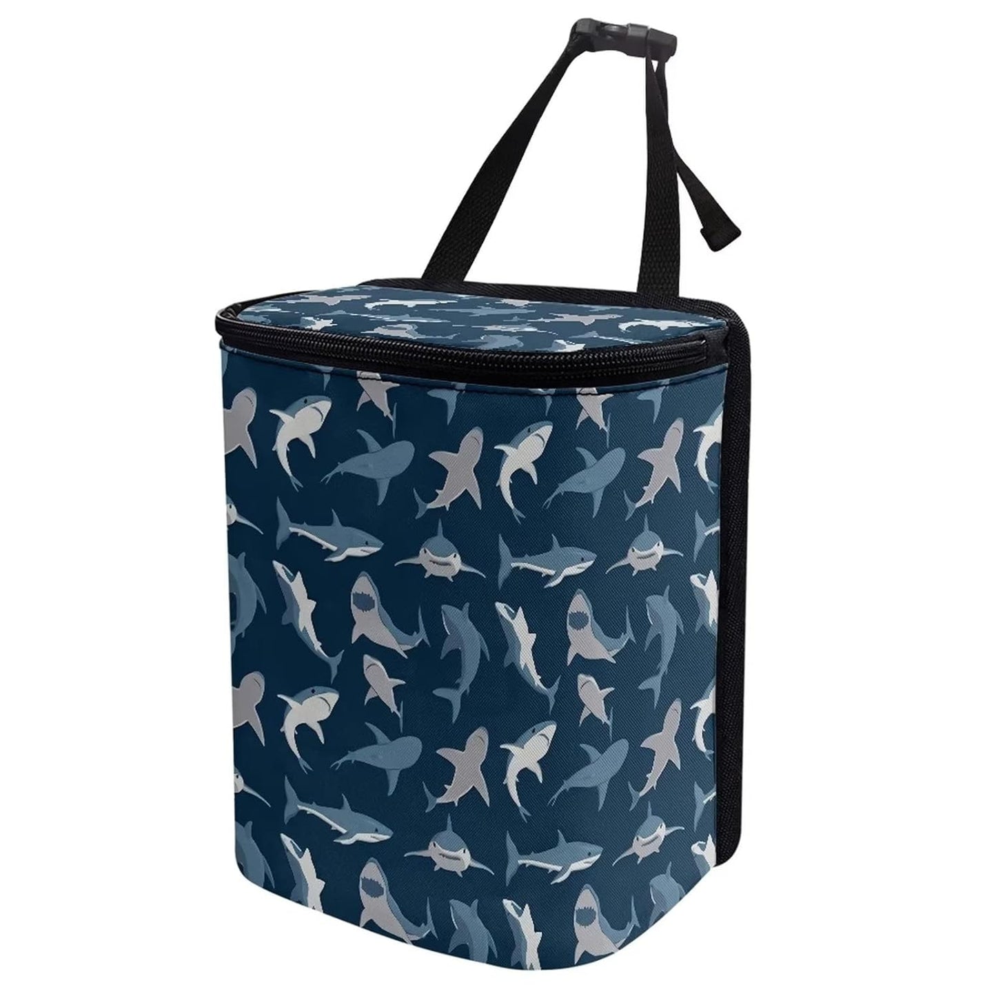 Shark Print Car Trash Can - Keep Your Car Clean!