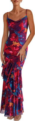 PRETTYGARDEN Maxi Floral Beach Sundress - Flattering Summer Maxi