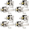 Probrico Square Keyed Entry Levers and Deadbolts 4-Pack - Keyed Alike