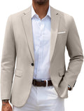 COOFANDY Men's Slim Fit Casual Blazer - Lightweight One Button Jacket