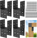 4x4 Post Brackets Kit - Heavy-Duty 14-Gauge Deck Mount Brackets