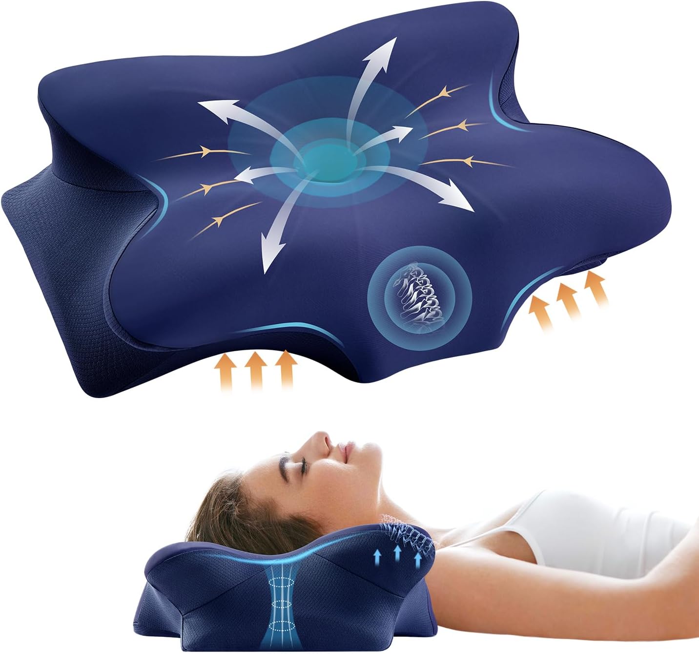 Memory Foam Cervical Pillow for Neck and Shoulder Support