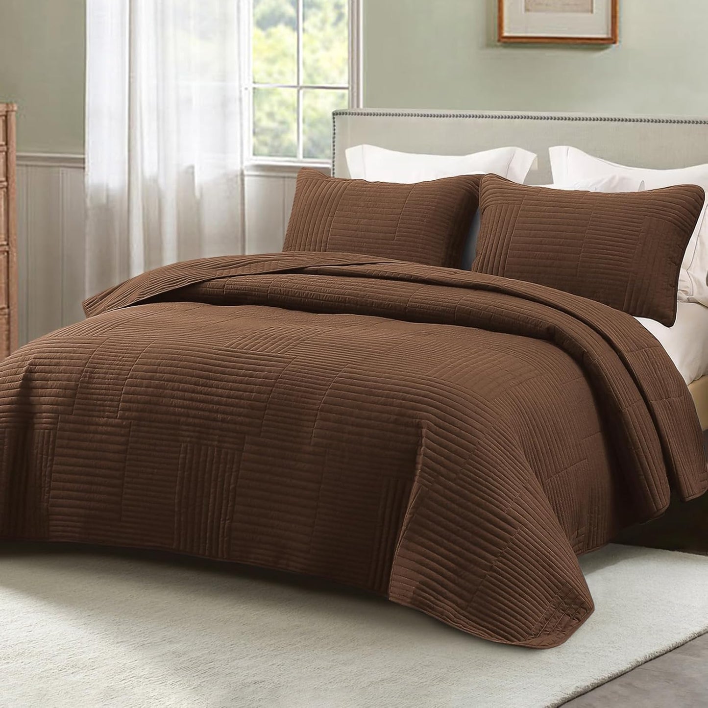 Ultra Soft King Quilt Bedding Set for All Seasons Comfort