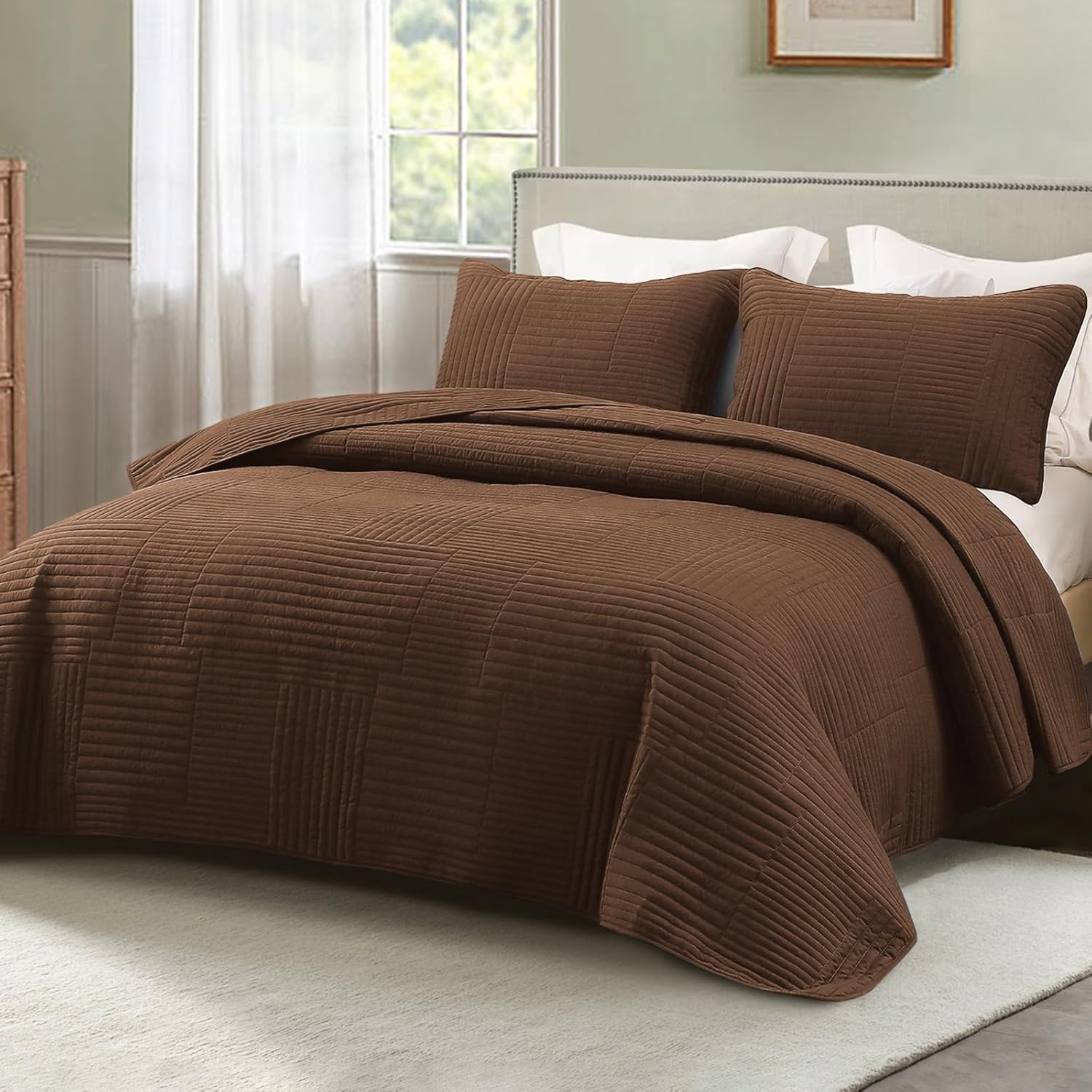 Ultra Soft King Quilt Bedding Set for All Seasons Comfort
