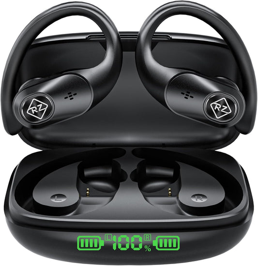 Wireless Earbuds Bluetooth Headphones with 96H Playtime and LED