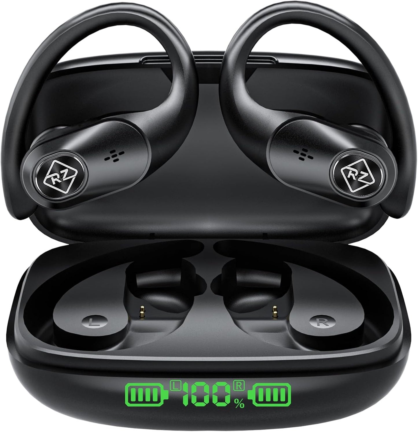 Wireless Earbuds Bluetooth Headphones with 96H Playtime and LED