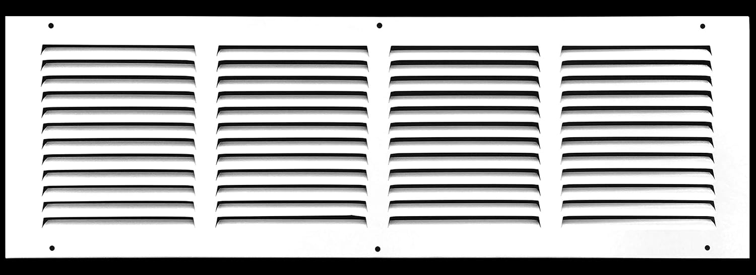 HVAC Premium 24in x 6in Flat Stamped Steel Return Air Grille