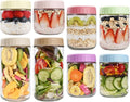 Overnight Oats Containers with Lids - Leakproof Glass Meal Prep Jars