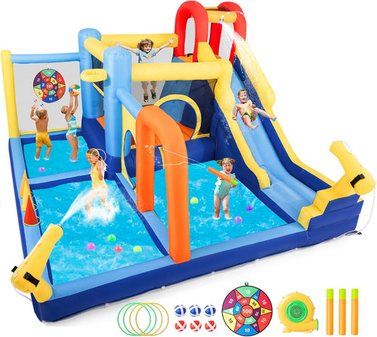 JOYLDIAS Inflatable Water Slide for Ultimate Outdoor Fun