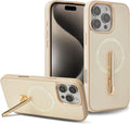 iPhone 16 Pro 6.3 Case with Stand - Slim Leather Cover with MagSafe
