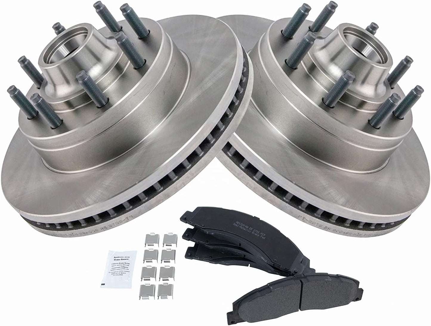 TRQ Front Brake Pad & Rotor Kit for 2008-2022 Ford E-Series