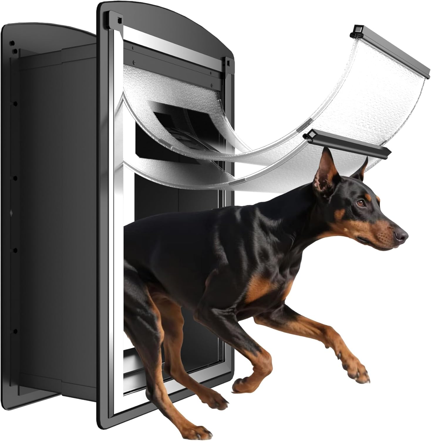 ClawJaw Extra Large Dog Door for Wall with Metal Frame Design