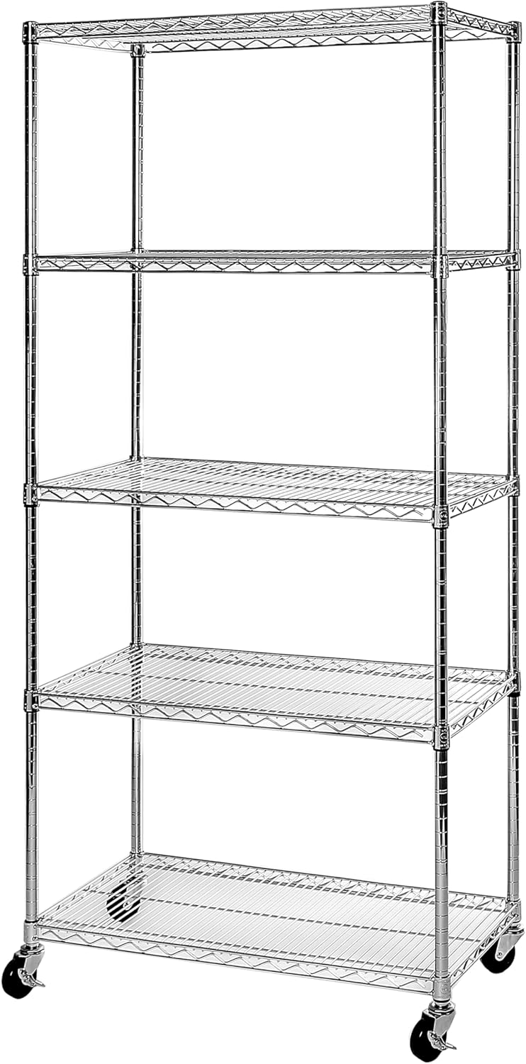Seville Classics UltraDurable Heavy Duty Steel Wire Rack Storage Unit