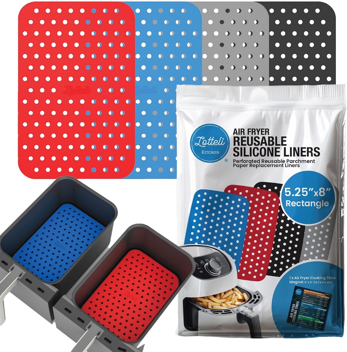 LOTTELI KITCHEN Air Fryer Liners - Easy Clean!