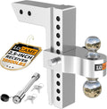 2.5-in Receiver Adjustable Trailer Hitch 18,500 lb Capacity - Silver