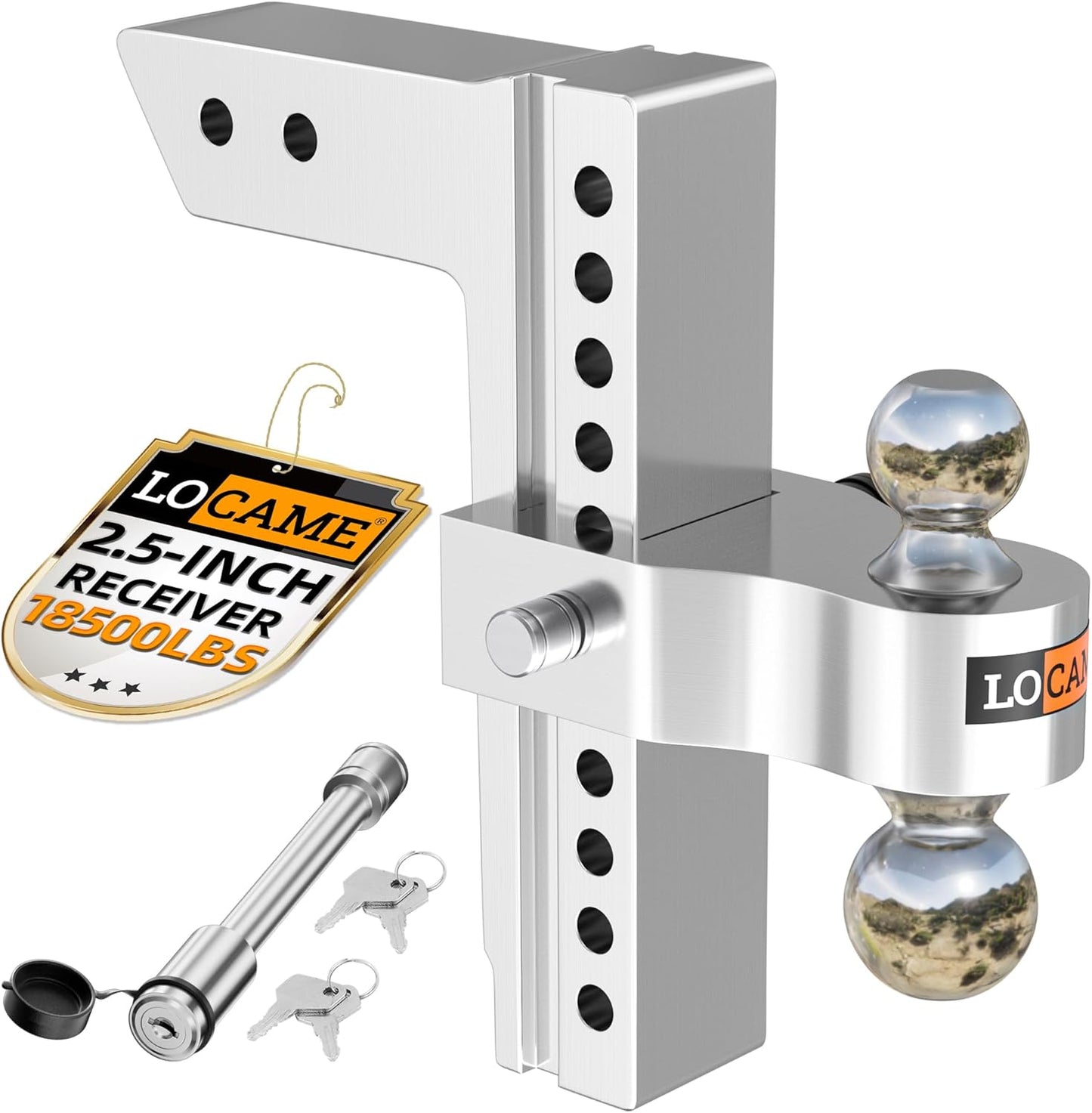 LOCAME Adjustable Trailer Hitch for Heavy Duty Trucks and RVs