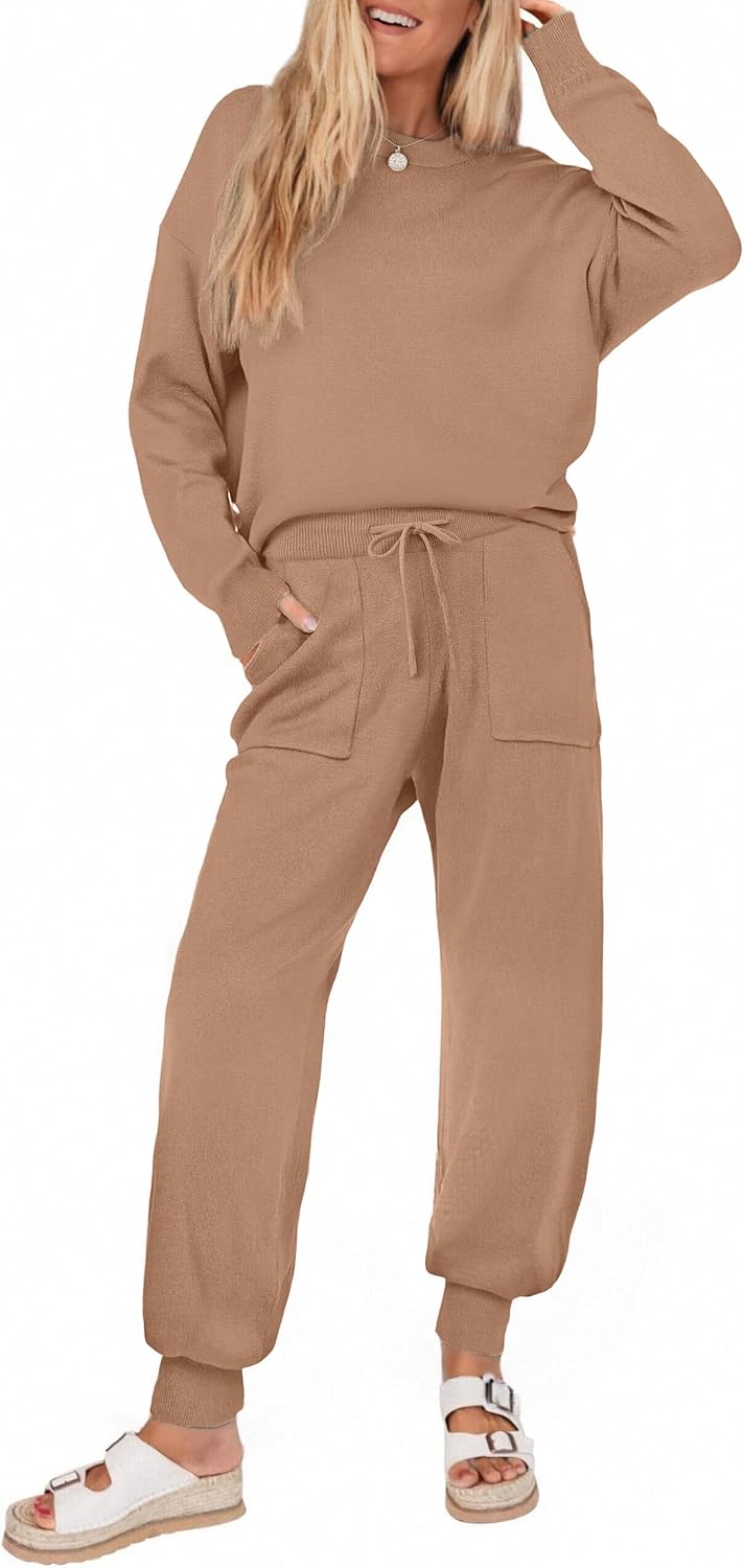 Ekouaer Women's 2 Piece Lounge Set for Cozy Comfort and Style