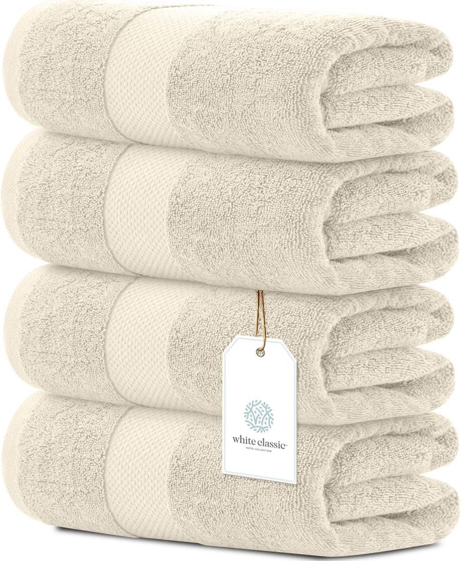 Luxury Bath Towels Set of 4 - Ultra Soft 700 GSM Cotton Towels