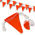 Pennant Banner Flags Fluorescent Orange 408ft - OSHA 500lb Rated